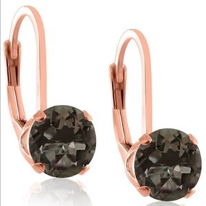 Rose Gold Sterling Silver 6mm Leverback Earrings
